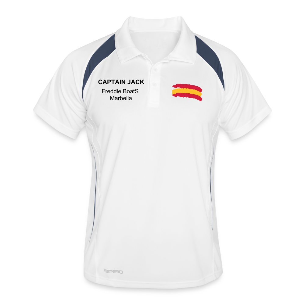 Men's Polo Sport CoolDry Captain - white/navy