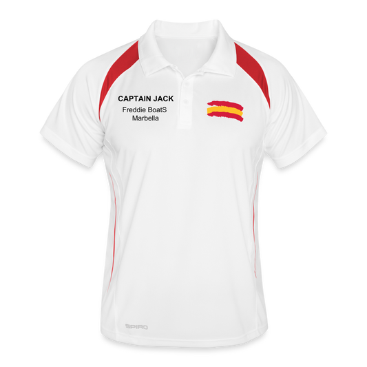 Men's Polo Sport CoolDry Captain - white/red